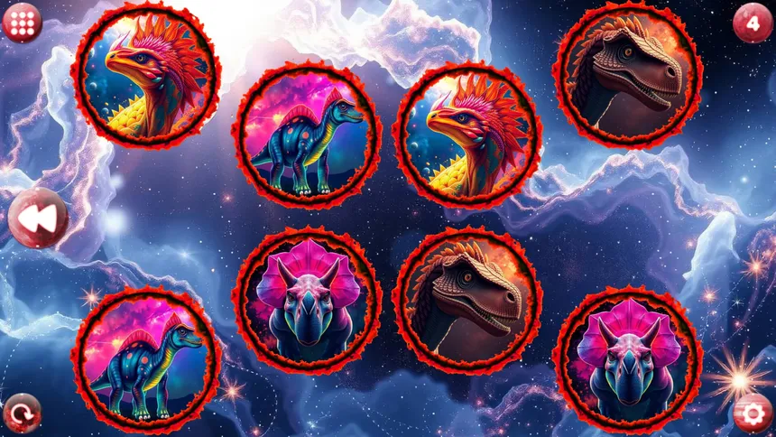 Скриншот 3 к игре Space Memory: Dinosaurs