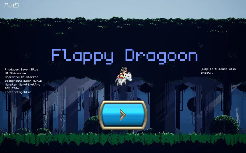 Скриншот 1 к игре flappy dragoon