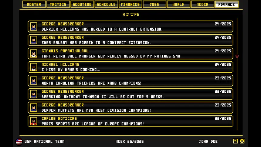 Скриншот 4 к игре Retro Basketball Manager