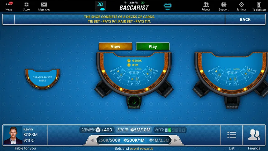 Скриншот 2 к игре Баккара онлайн: Baccarist