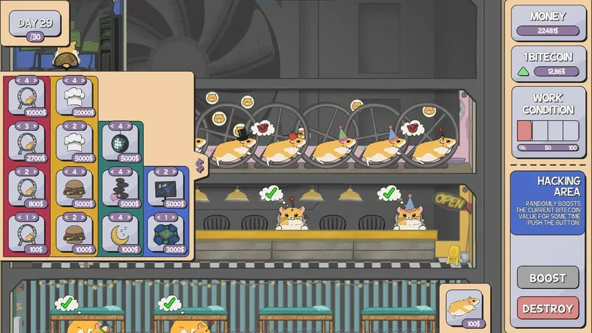 Скриншот 2 к игре H.A.M. – Hamster Automated Mining