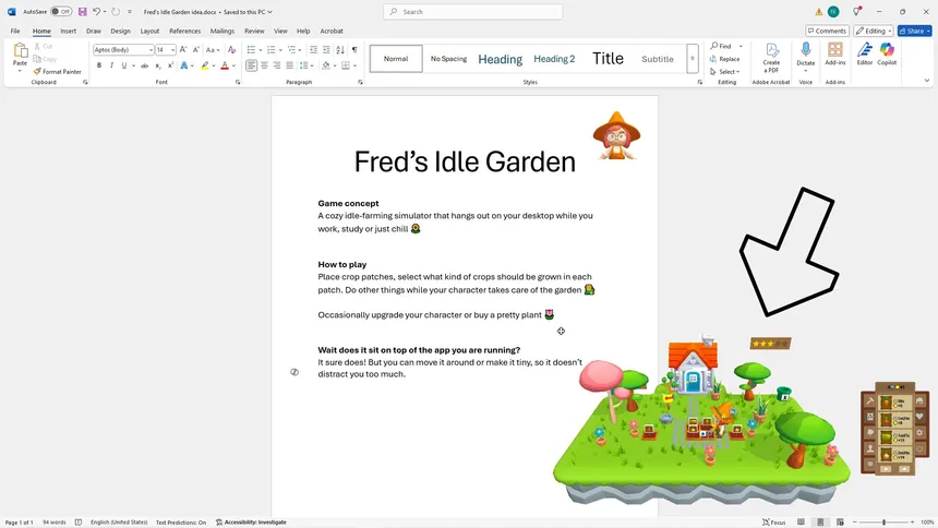 Скриншот 4 к игре Fred's Idle Garden