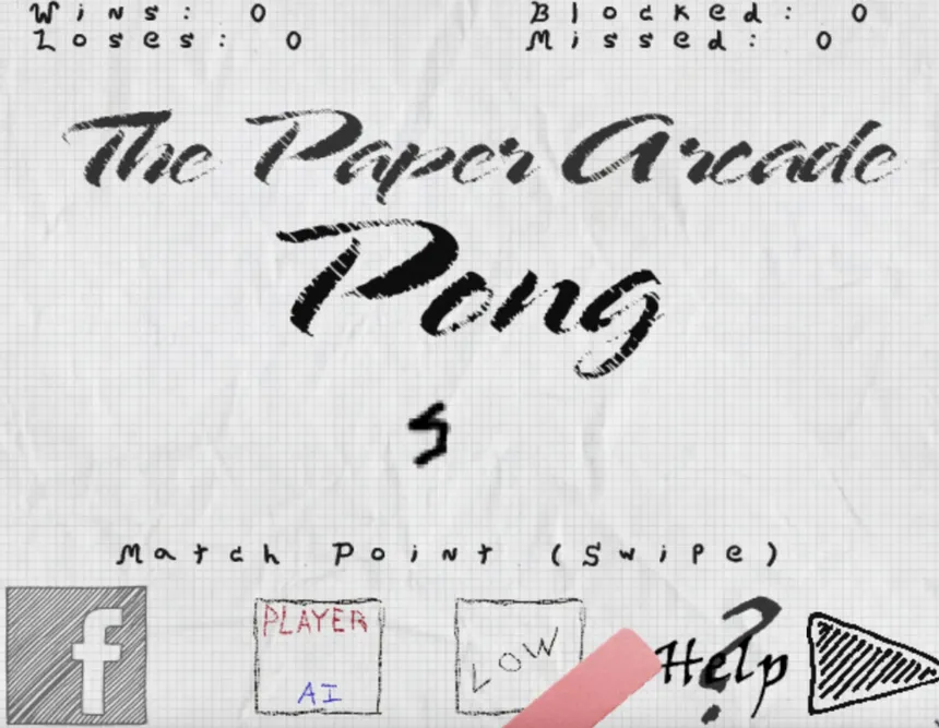 Скриншот 1 к игре The Paper Arcade: Pong