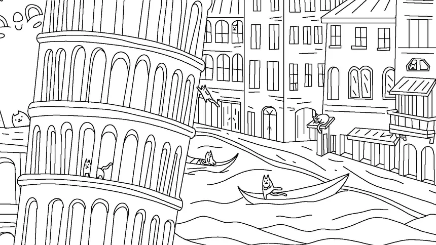 Скриншот 4 к игре 100 Cats Lost in Italy Find & Color