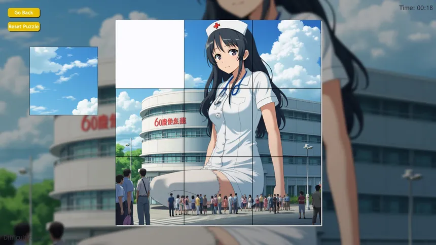 Скриншот 1 к игре Giantess Girls! Job Jigsaw Jamboree