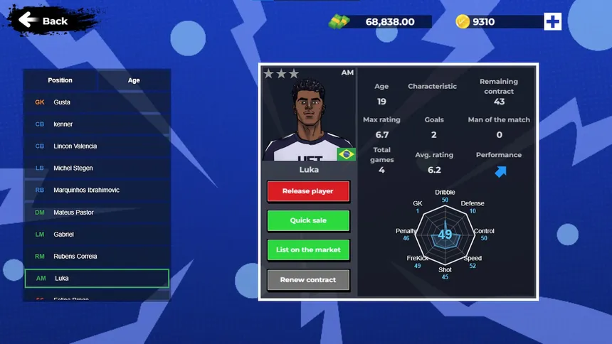 Скриншот 2 к игре UltFoot: Football Manager