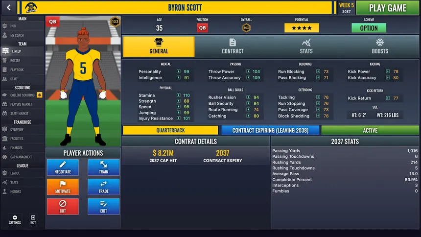 Скриншот 4 к игре Ultimate Pro Football Coach