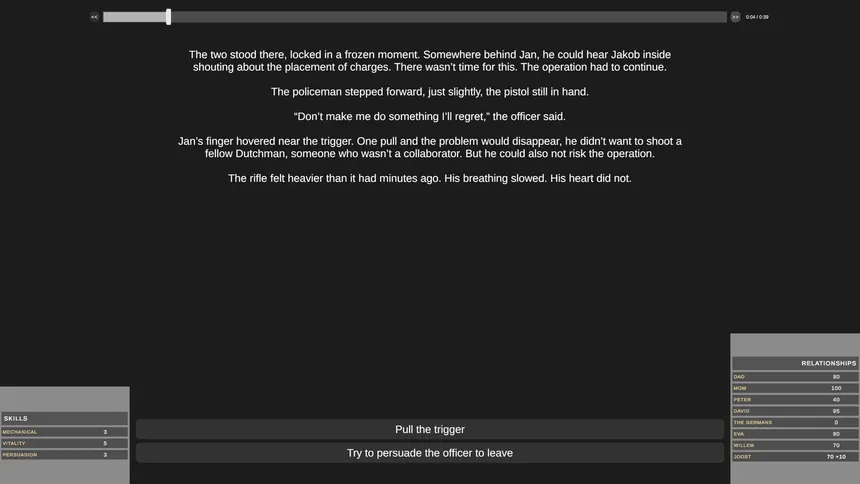 Скриншот 1 к игре Survive, Resist, Collaborate - a World War 2 Choice-Based Story