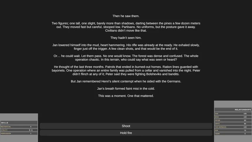 Скриншот 4 к игре Survive, Resist, Collaborate - a World War 2 Choice-Based Story