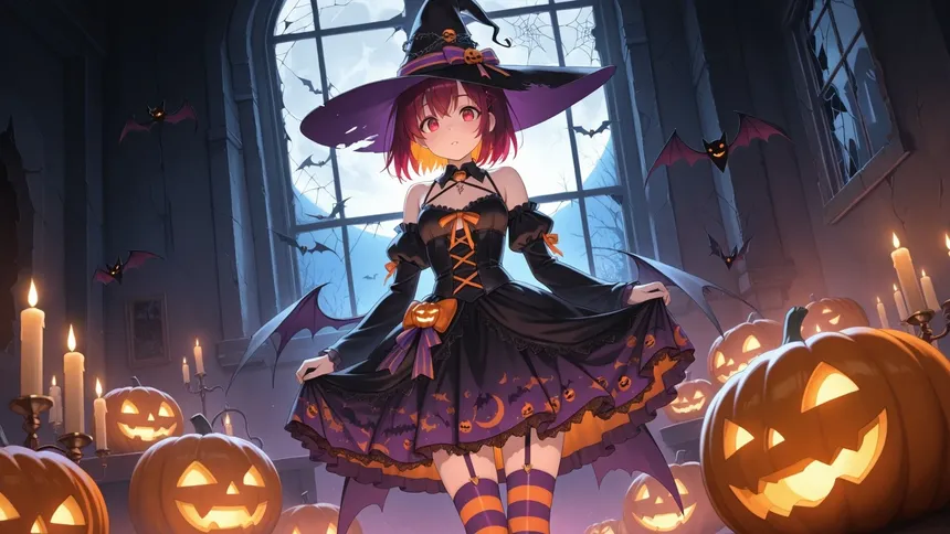 Скриншот 1 к игре Halloween Waifu