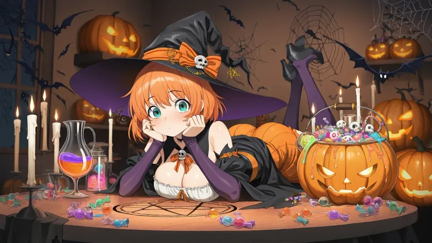 Скриншот 3 к игре Halloween Waifu