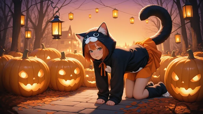 Скриншот 4 к игре Halloween Waifu