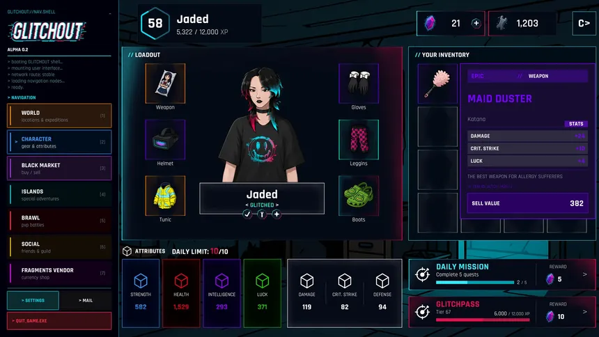 Скриншот 1 к игре GLITCHOUT