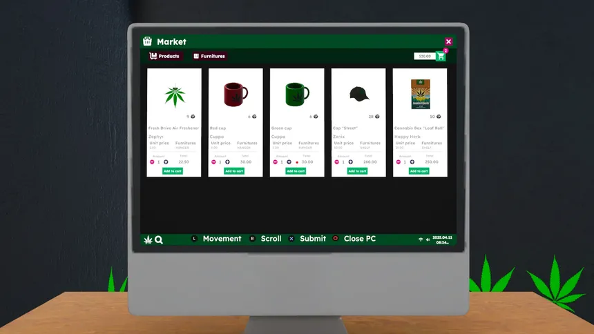 Скриншот 1 к игре WEED SHOP SIMULATOR