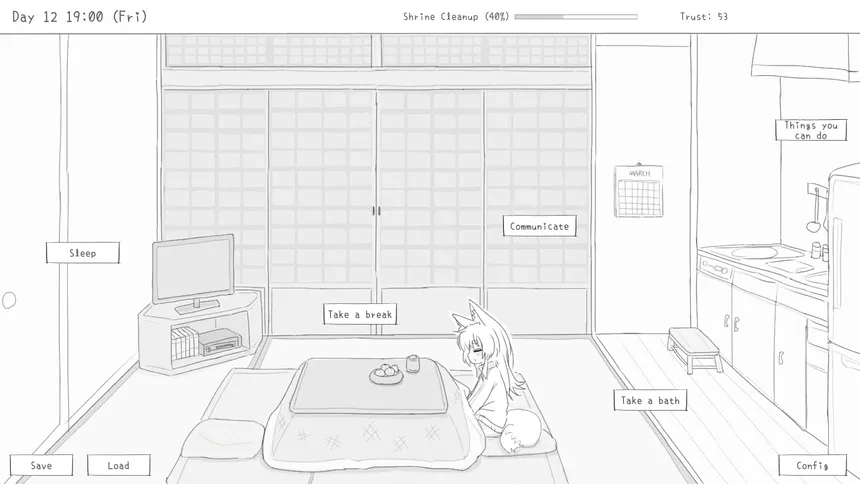 Скриншот 1 к игре Living With a Little Fox Girl