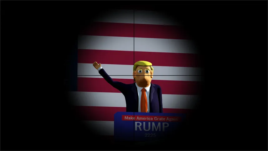Скриншот 1 к игре Ronald Rump - Fake Assassin Simulator: SAVE AMERICA AGAIN