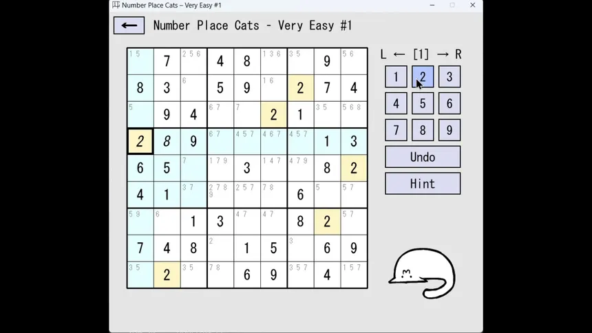 Скриншот 1 к игре Number Place Cats