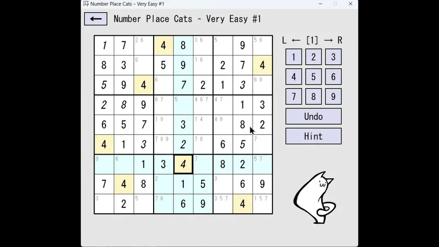 Скриншот 3 к игре Number Place Cats