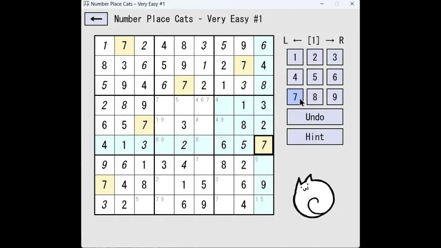 Скриншот 4 к игре Number Place Cats