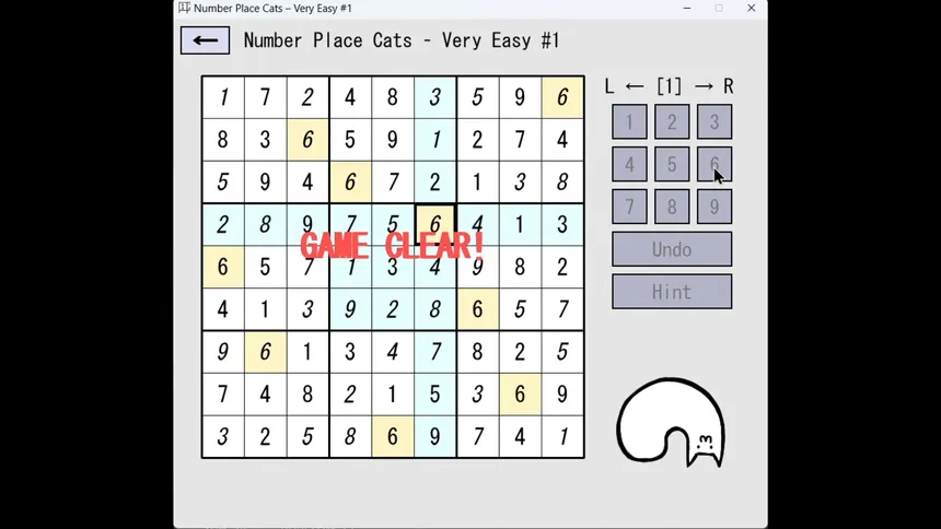 Скриншот 5 к игре Number Place Cats