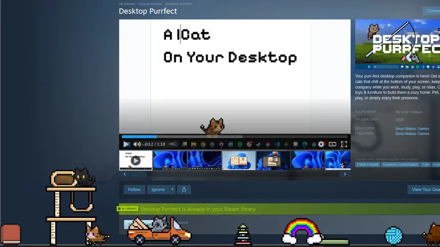 Скриншот 1 к игре Desktop Purrfect
