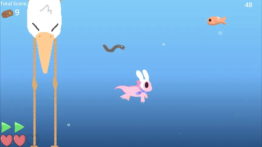 Скриншот 1 к игре Axolotl Swim