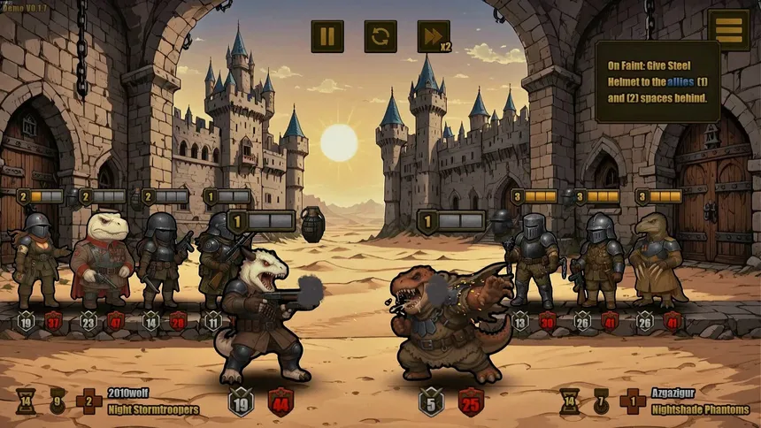 Скриншот 1 к игре Auto Jurassic Knights