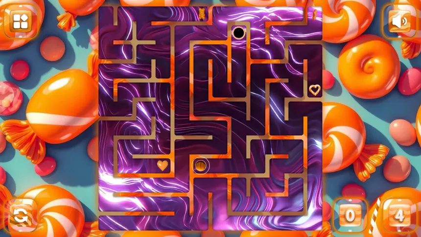 Скриншот 1 к игре Sweetie Candy Maze: Orange