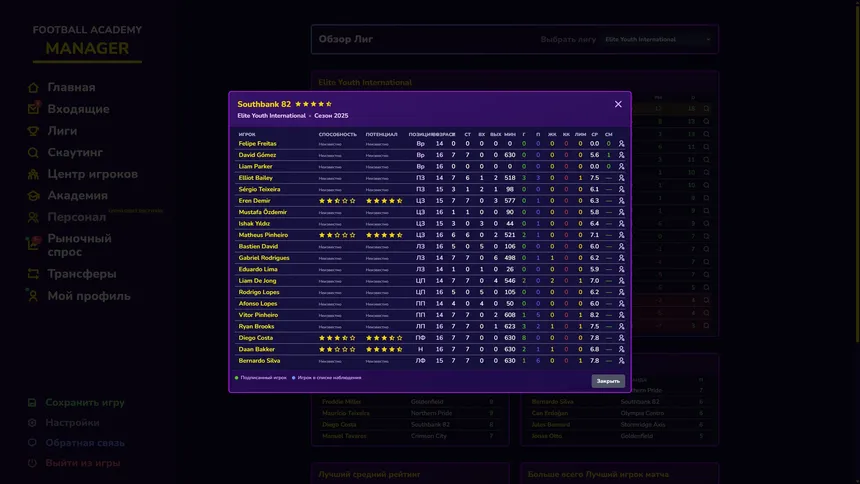 Скриншот 7 к игре Football Academy Manager