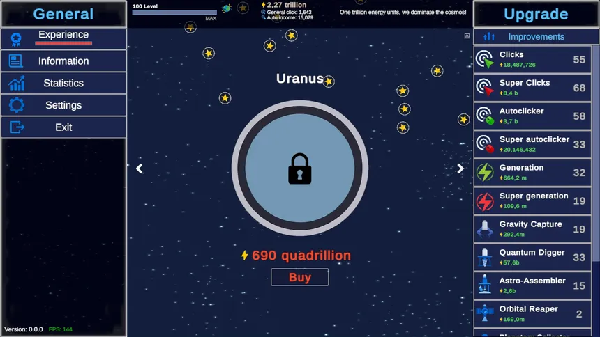 Скриншот 4 к игре Clicker Astro Planet