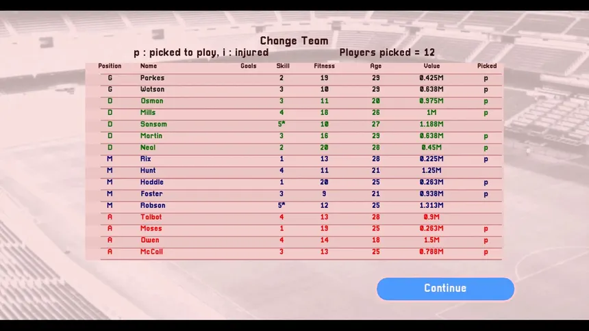 Скриншот 2 к игре Kevin Toms Football Star Manager