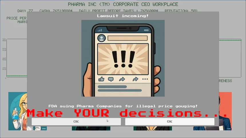 Скриншот 3 к игре PHARMA INC SIMULATOR - Ethics not included.