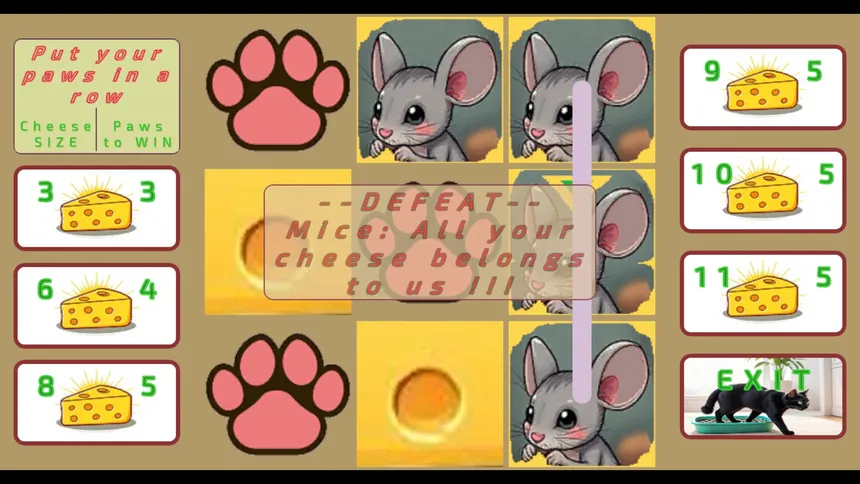 Скриншот 1 к игре CheeseCatToe