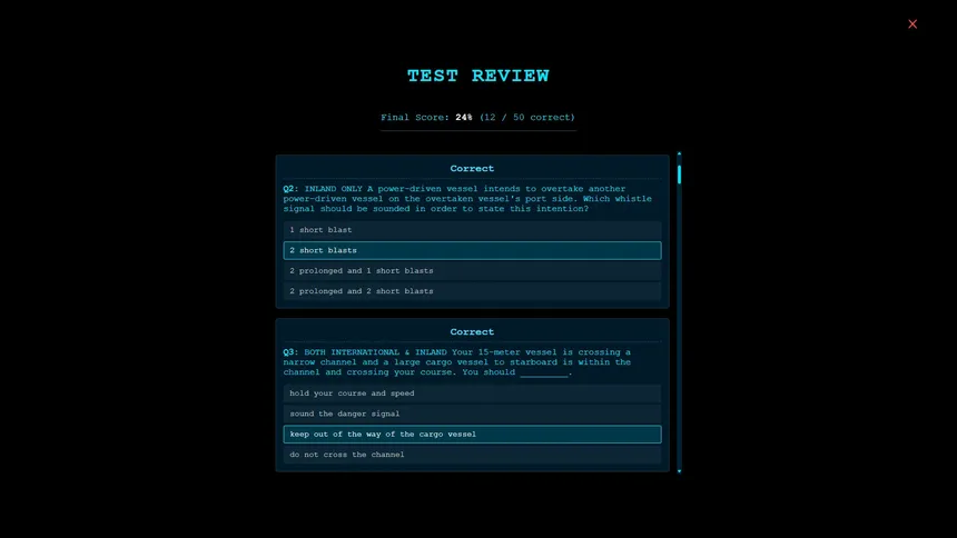 Скриншот 2 к игре Watchstander: COLREGS/Rules of the Road Training Administrator