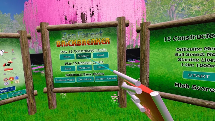 Скриншот 4 к игре Zen Forest Brick Breaker VR