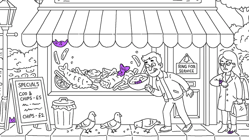 Скриншот 2 к игре 100 Cats Lost In England 2 Find & Color