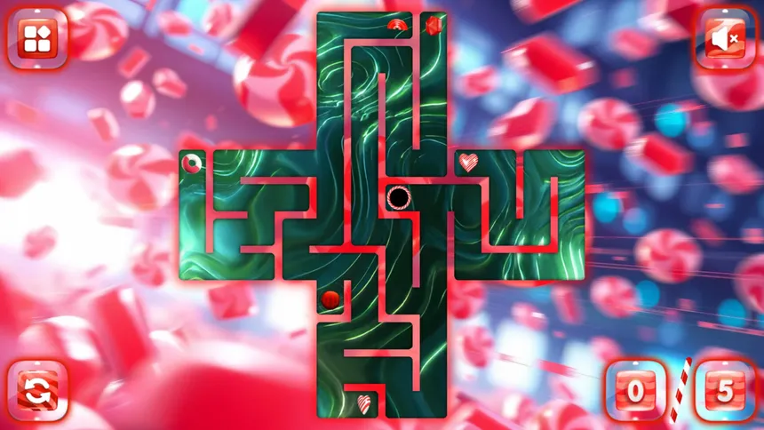 Скриншот 1 к игре Sweetie Candy Maze: Red Cherry
