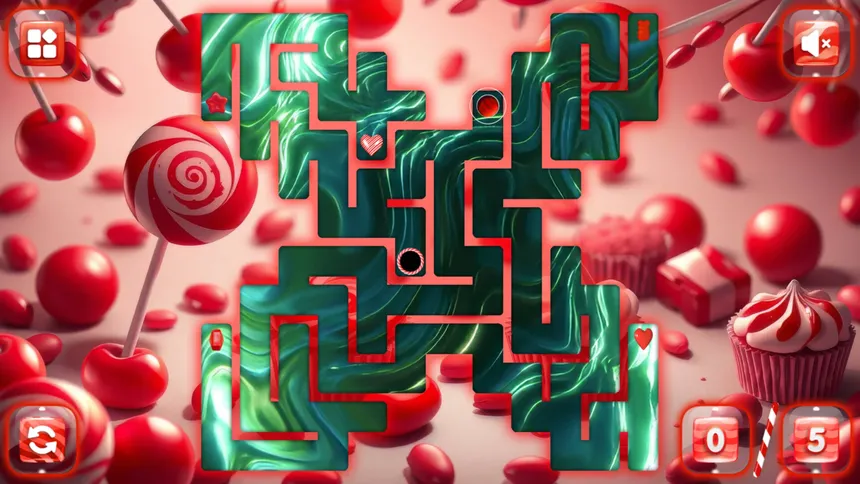 Скриншот 3 к игре Sweetie Candy Maze: Red Cherry