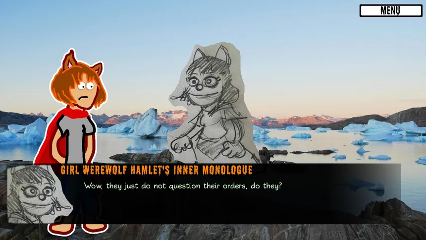 Скриншот 1 к игре Girl Werewolf Hamlet Saves Christmas