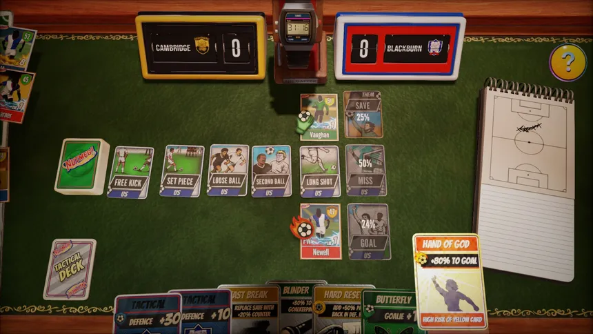 Скриншот 1 к игре NUTMEG! A Nostalgic Deckbuilding Football Manager