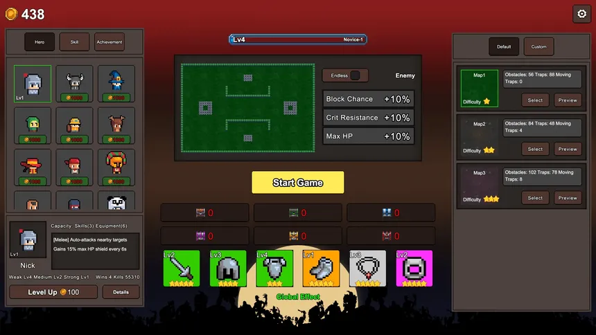 Скриншот 1 к игре Secret Heroes-Survivor Roguelike