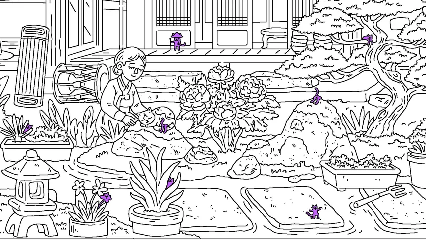 Скриншот 2 к игре 100 Cats Lost in South Korea Find & Color