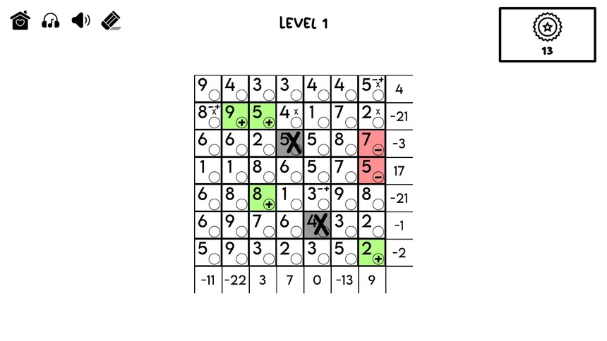 Скриншот 4 к игре FlipSum - A Puzzle By Claris Richter