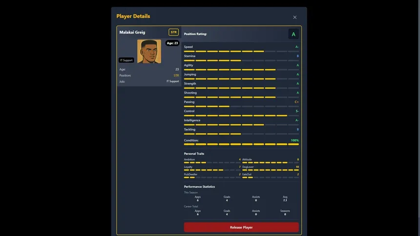 Скриншот 2 к игре Sunday League Manager: Horse and Spoon