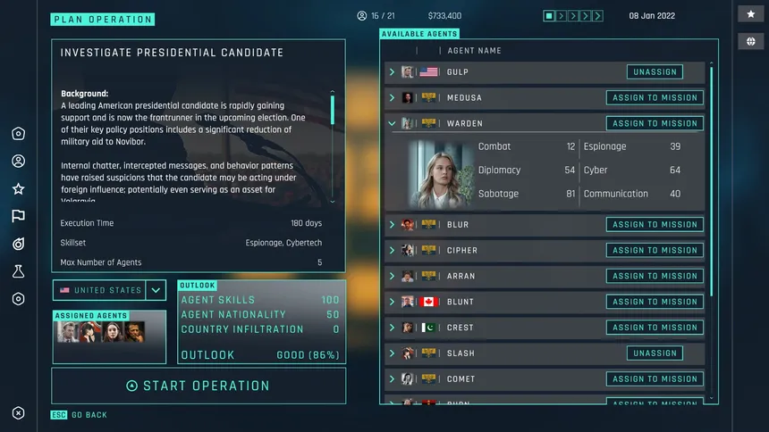 Скриншот 2 к игре Shadow Division: Spymaster