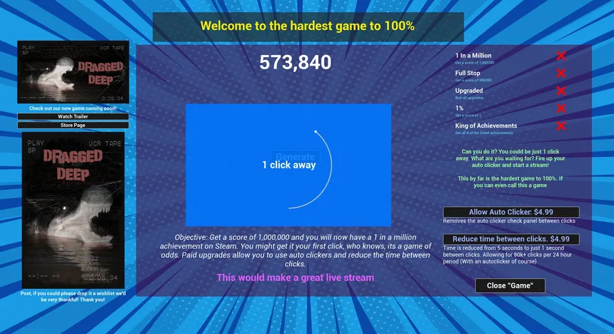 Скриншот 1 к игре 1 in a Million | A game of odds
