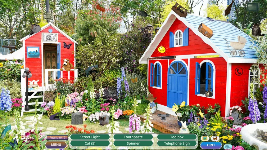 Скриншот 1 к игре Peaceful Gardens 2: Cute Cats - Hidden Objects Collector's Edition