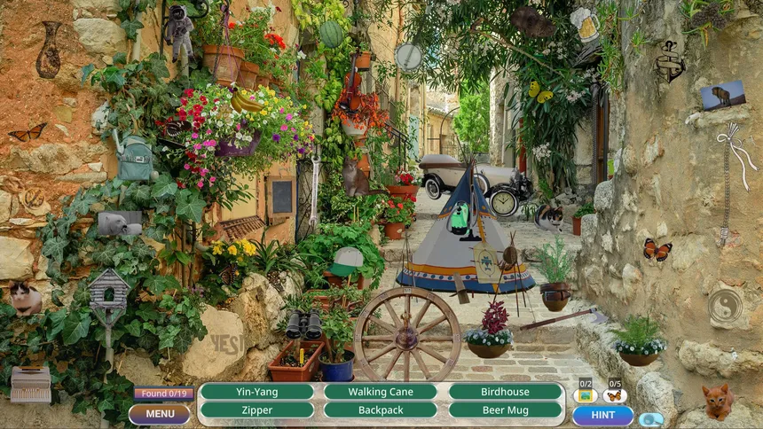 Скриншот 4 к игре Peaceful Gardens 2: Cute Cats - Hidden Objects Collector's Edition