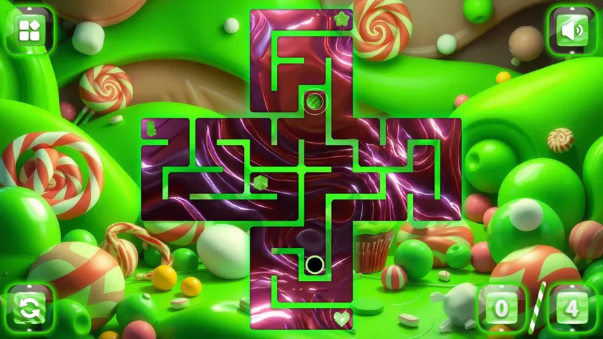 Скриншот 1 к игре Sweetie Candy Maze: Green Apple
