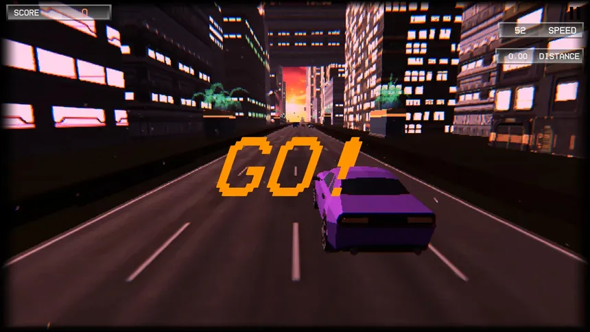 Скриншот 1 к игре Drift Highway: Retro Console Edition